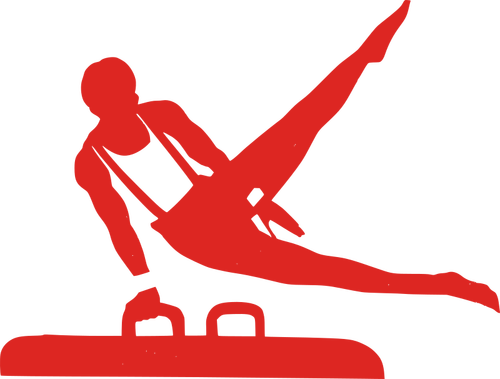 Gymnastiek van rode pictogram