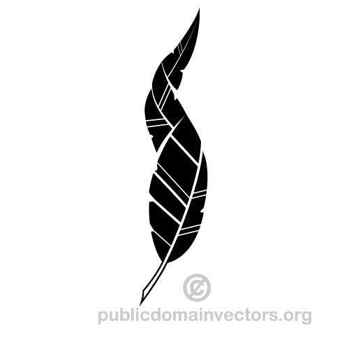 Gráficos vectoriales de plumas negro