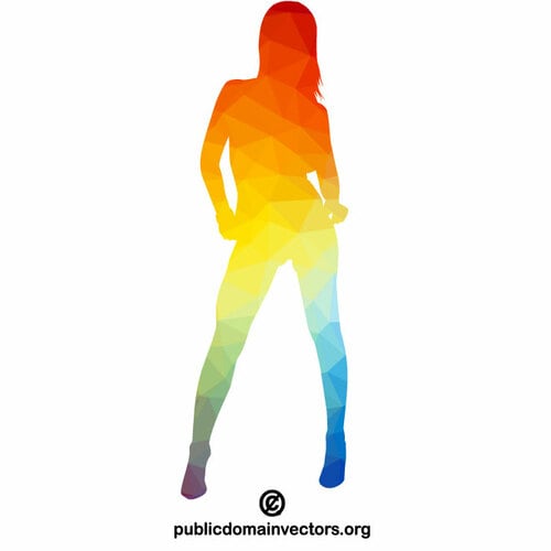 Female dancer silhouette clip art