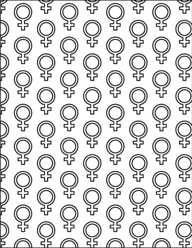 Female symbol seamless pattern