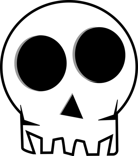 Black and white skull