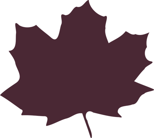 Color maple leaf silueta vector imagen