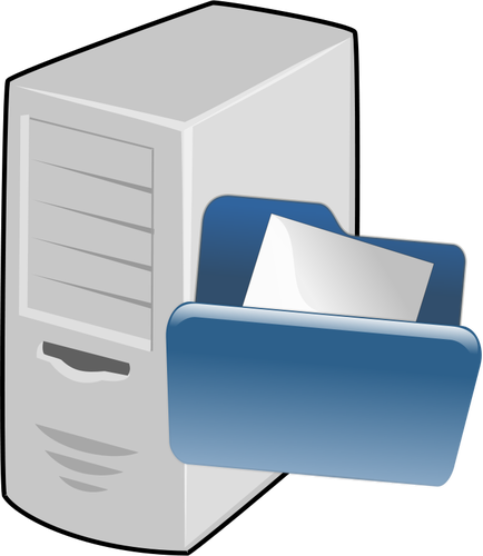 Ilustración vectorial del icono de servidor de archivo