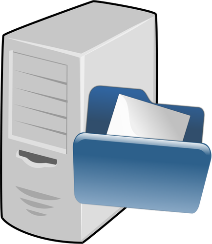 Vector illustration of file server icon