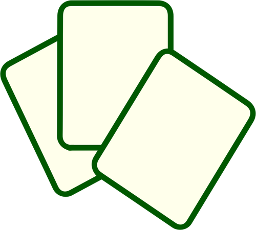 Vector drawing of simple green outline PC file icon