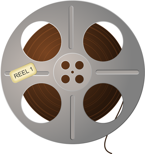 Brown film tape vector graphics