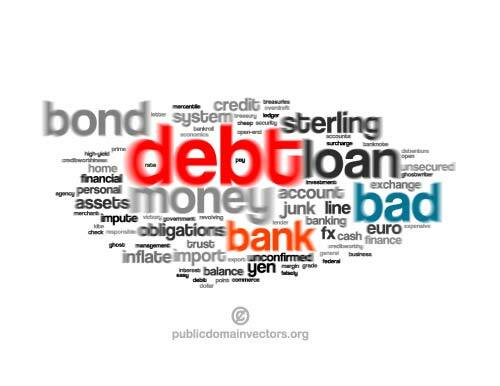 Financiële word cloud-afbeelding