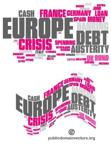 Finansiella word cloud vektor