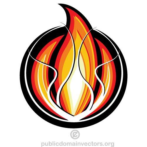 火のロゴのベクトル グラフィック