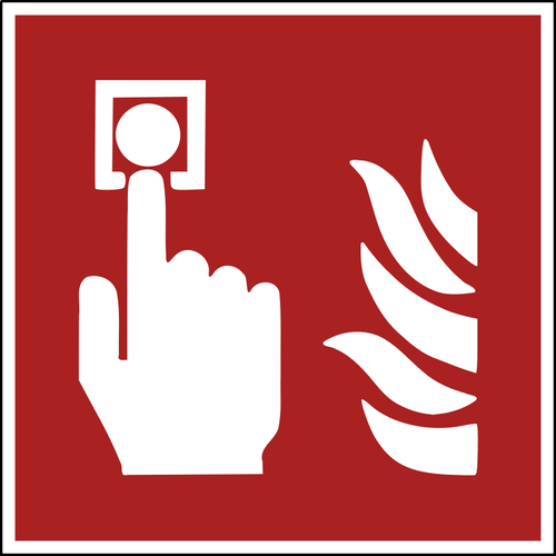 Alarme incendie silhouette