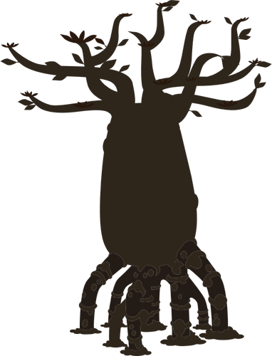 Illustrazione vettoriale di Firebug albero bottiglia sagoma