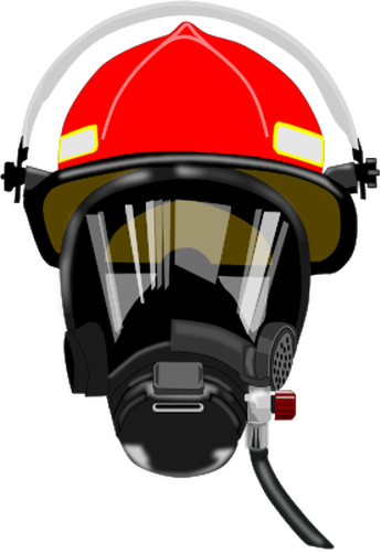 Disegno vettoriale di fuoco casco