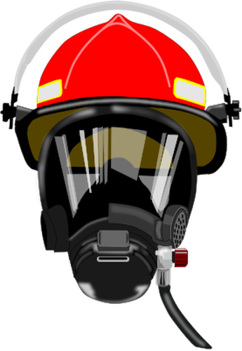 Dessin vectoriel de casque pompiers