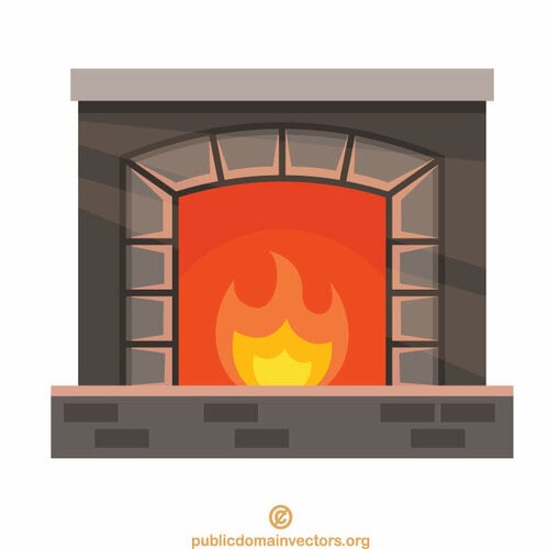 非常に熱い暖炉
