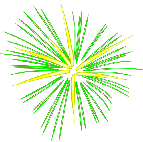 Groene fireworks-vector afbeelding