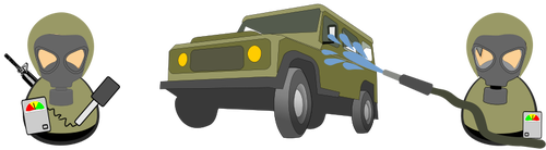 Vojenské auto dekontaminace