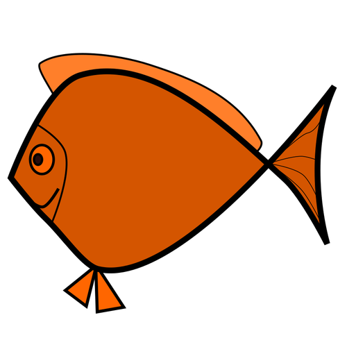 Orange skissert fisk