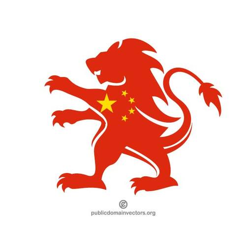 中国狮子矢量