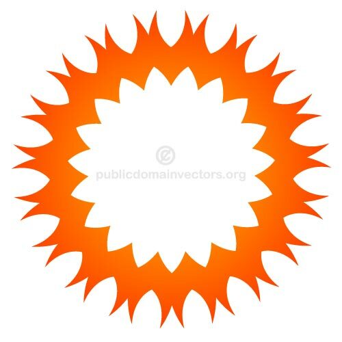 Circle with rough edges vector