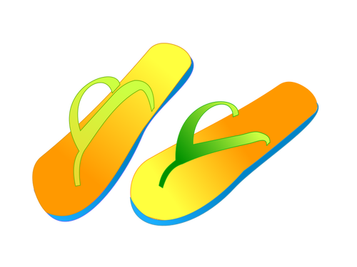 पीला flipflops