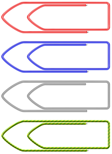 Vector clip art of paper clips