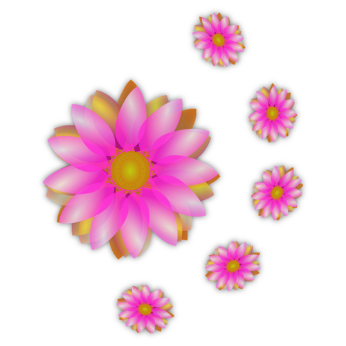Grafický vektorový květiny