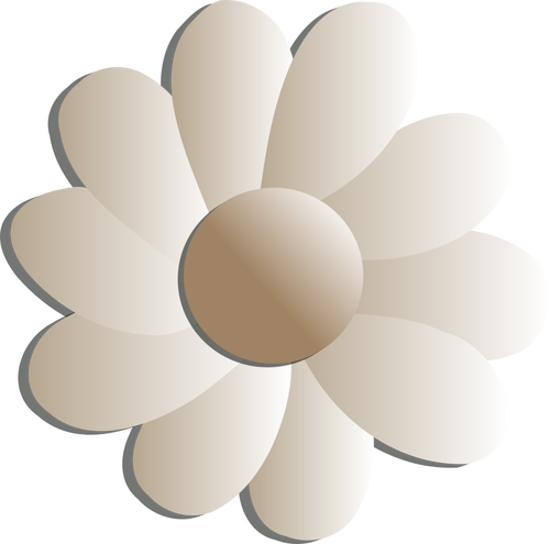 Vector clip art of flower in pale shades of brown