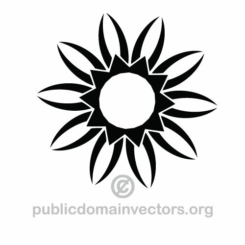 काले फूल वेक्टर छवि