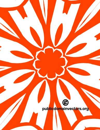 Orange blomma vektor ClipArt