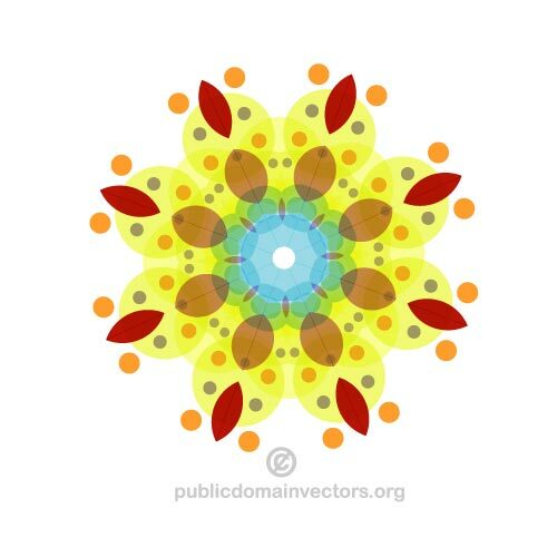 Yellow flower vector image