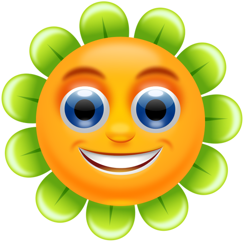 Smiling flower vector image