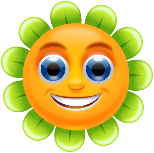 Smiling flower vector image