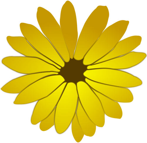 Clip art of color flower blooming with a lot of petals