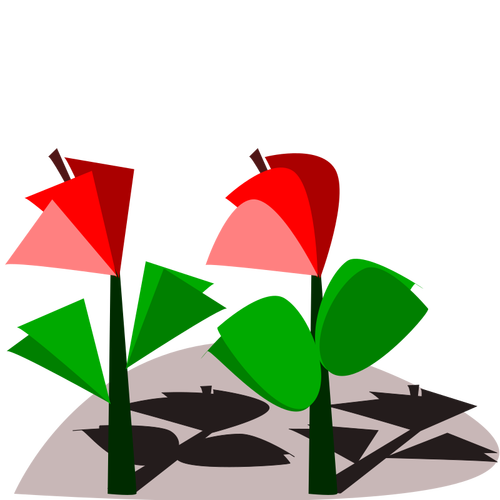Blommor vektor ritning