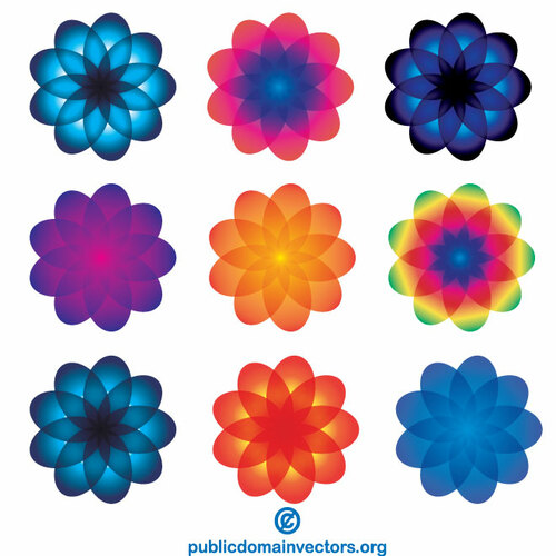 Blumen-Logo-Typen und Symbole