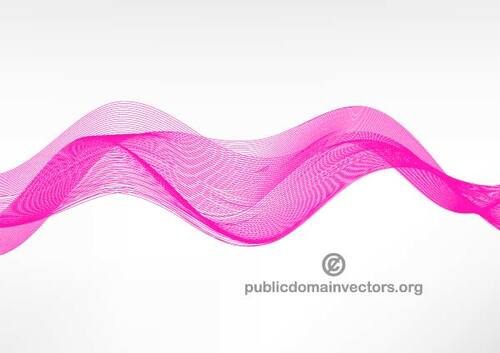 ピンクの波線