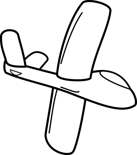 Cartoon-Segelflugzeug-Unterseite