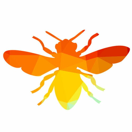 لون صورة ظلية من ذبابة
