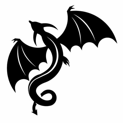 Dragon stencil clip art