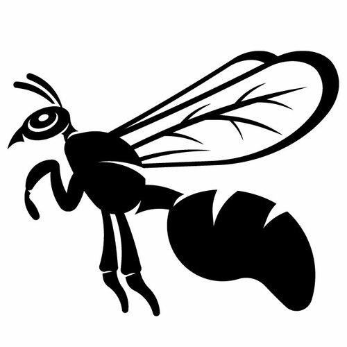 Wasp stencil clip art