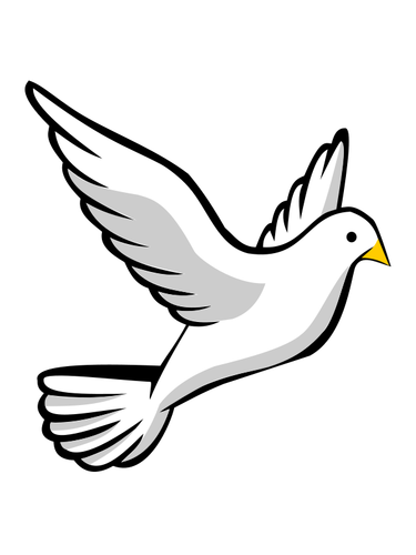 Векторное изображение Летающий голубь