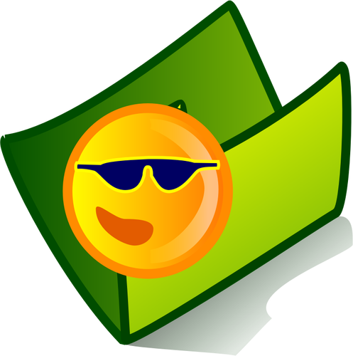 Vector image of cool folder icon