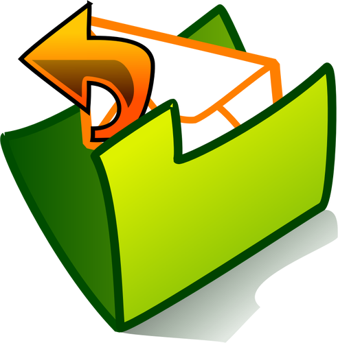 Vector de la imagen de icono de carpeta de correo de envío