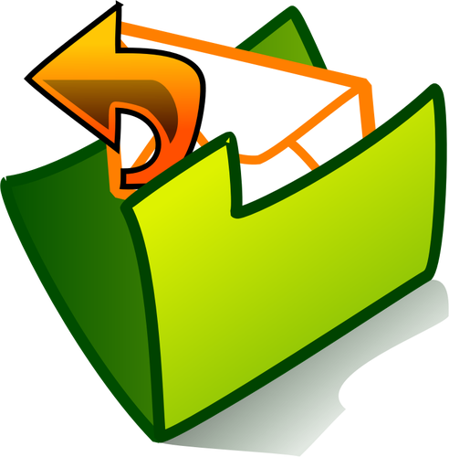 Vector image of sending mail folder icon