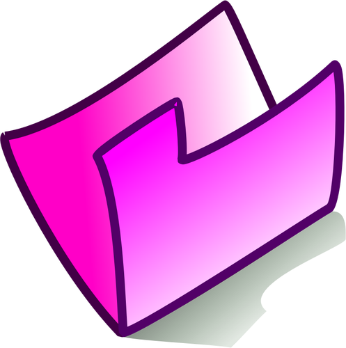 Vector drawing of pink PC folder icon