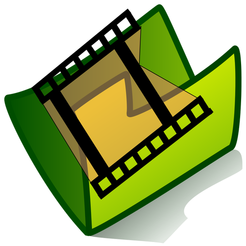 Gráficos vectoriales de icono de carpeta verde video
