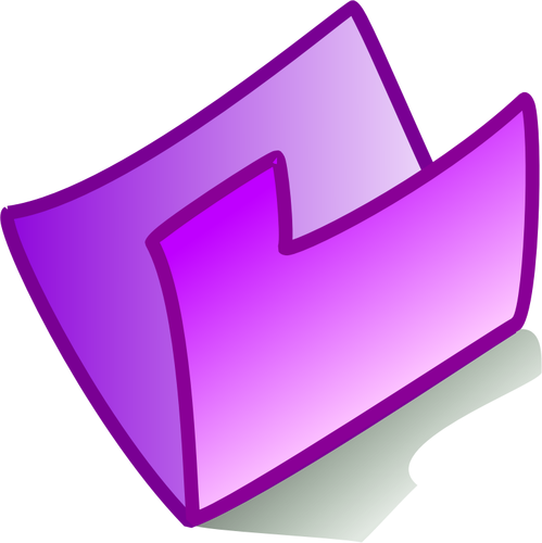 Vector de dibujo de icono de carpeta púrpura de doblado