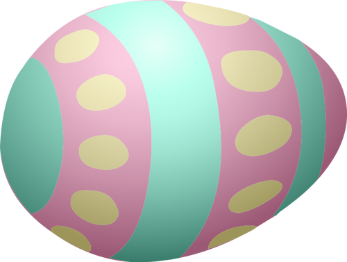 Huevo de color rosa y azul
