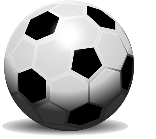 Vector drawing of soccer ball