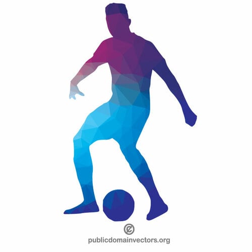 Jucător de fotbal siluetă de culoare
